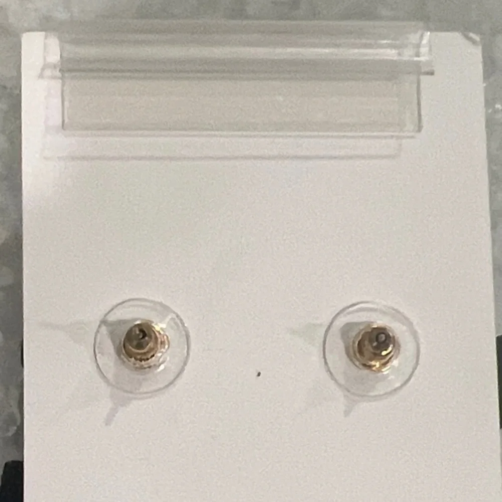 Gold and White Bride Earrings